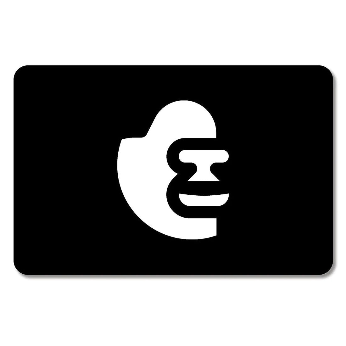 Gift Card Illustration. Black Card with Harambe System Logo in White.