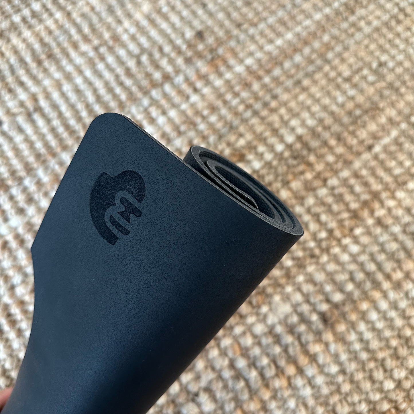 Showing the pad rolled up.